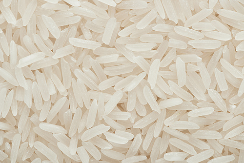 close up view of unprocessed organic white rice