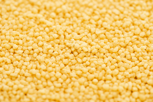 close up view of uncooked organic couscous