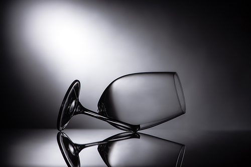broken sharp transparent glass in dark