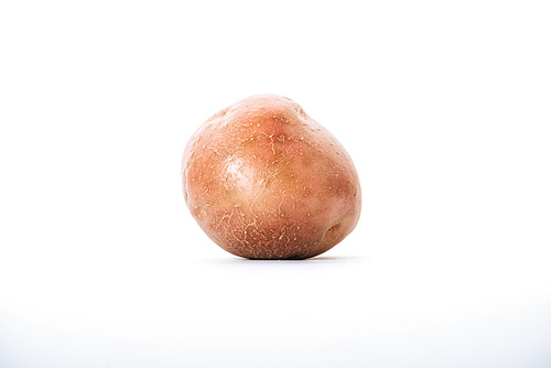 organic raw potato on white background