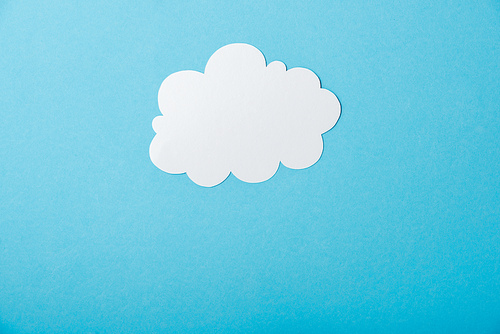 white blank cloud isolated on blue