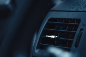 ventilation grille on dashboard in modern car