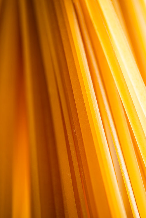 close up view of uncooked Italian spaghetti