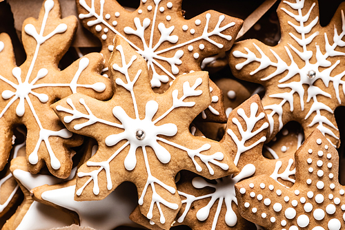 Close up view of gingerbread cookies