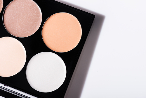 close up view of contour palette on white background