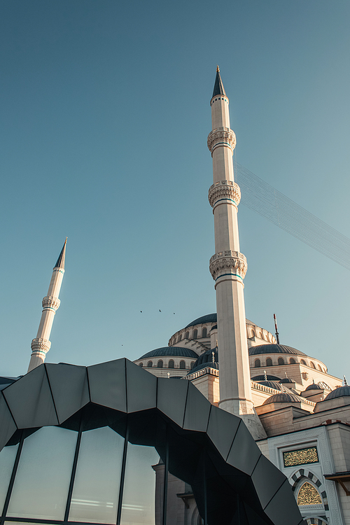 modern construction near Mihrimah Sultan Mosque, Istanbul, Turkey