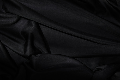 top view of black textile background