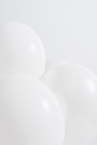 close up of lightweight balloons isolated on white
