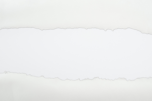 ragged textured paper with copy space on white background