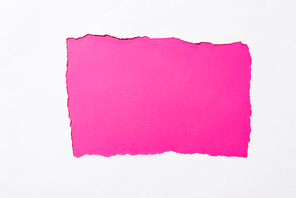 bright crimson colorful background in white torn paper hole