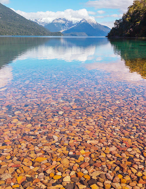 Beautiful mountain landscapes in Patagonia. Mountains lake in Argentina, South America.