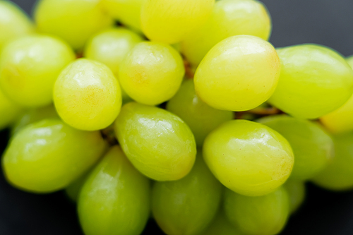 close up of wet and fresh grapes