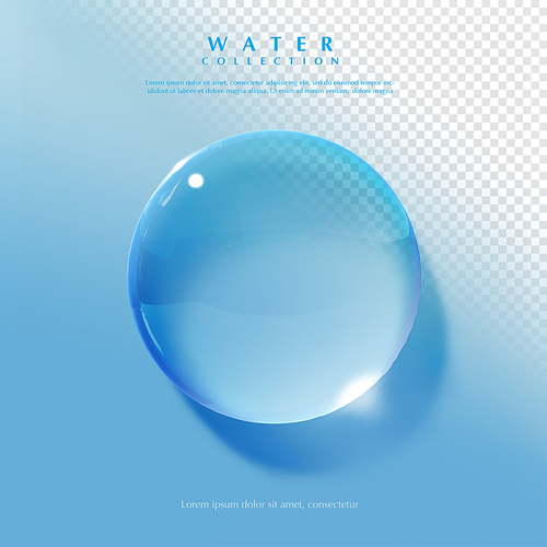 투명 물방울, 물