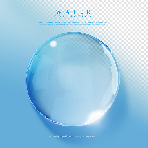 투명 물방울, 물투명 물방울, 물