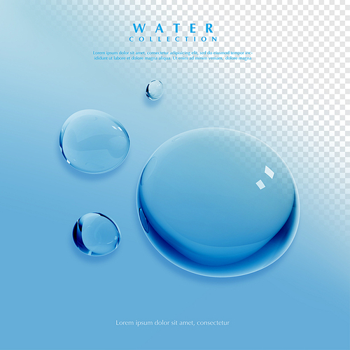 투명 물방울, 물투명 물방울, 물