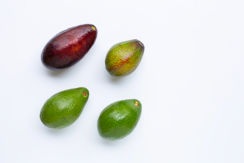 Avocados isolated on white