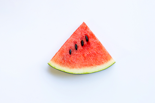 Watermelon piece on white.