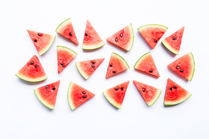 Pieces of watermelon  on white background.