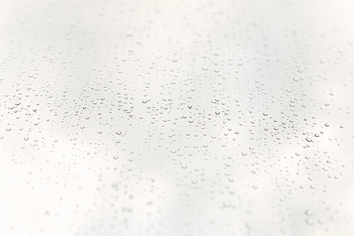 A minimalistic and clean background with water drops over a crystal clear white
