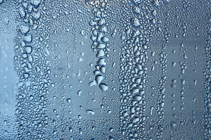 Water drops on window - close up