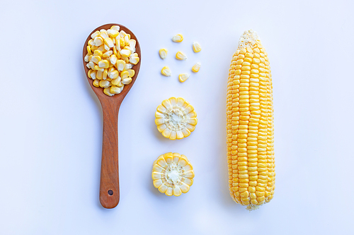 Corn on a white background.