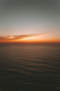 Minimalistic sunset over the sea