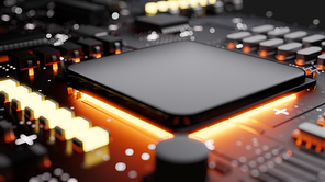 Central Computer Processors CPU concept. Technology background, 3d illustration