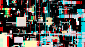 Glitched technology background. Abstract background for your design. 3D illustration