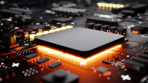 Central Computer Processors CPU concept. Technology background, 3d illustration