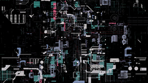 Abstract circuit board background for your design. 3D illustration