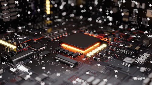Central Computer Processors CPU concept. Technology background, 3d illustration