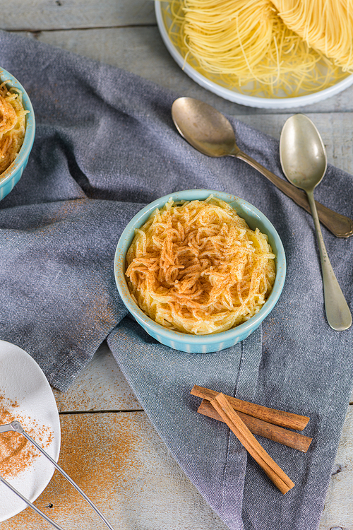 Aletria is a classic Portuguese vermicelli pudding and this is a traditionally served at Christmas time. This is one of the favourites pudding from Portugal.