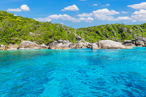 Turquoise water of Andaman Sea at Similan Islands, Khao Lak, Phang-Nga, Thailand,