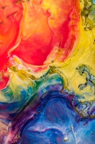 Abstract colorful watercolor grunge brush stroke set.
