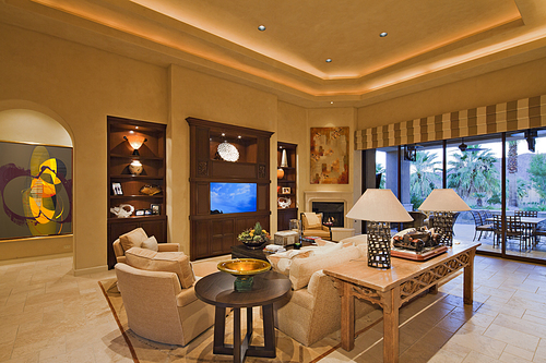 Living room interior of manor house