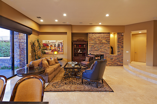 Modern living room in manor house