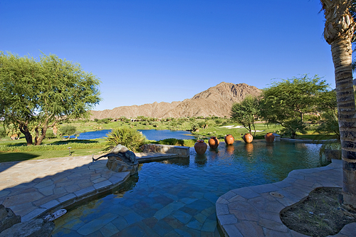 View of mountain from swimming pool