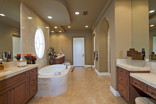 Luxurious bathroom interior