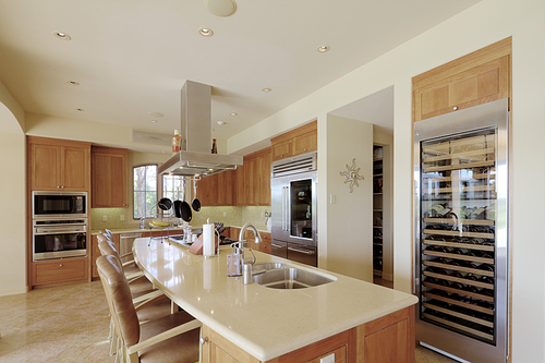 Contemporary kitchen interior of luxury manor house