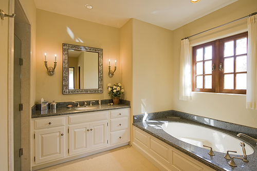 Luxurious bathroom interior of mansion