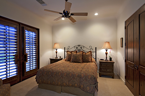 Bedroom interior of manor house