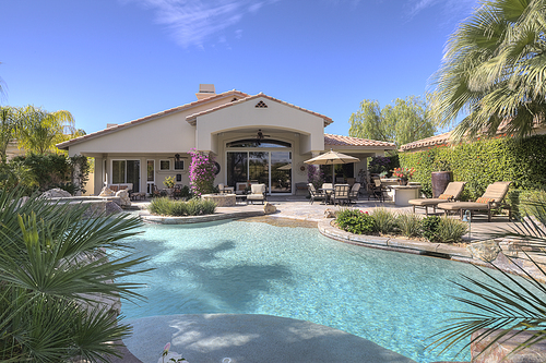 Swimming pool in luxury villa