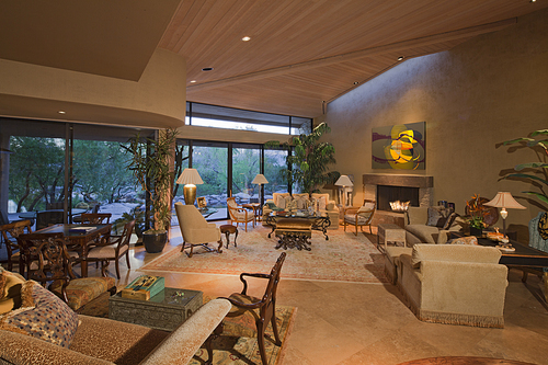 Interior of a luxury living room of villa