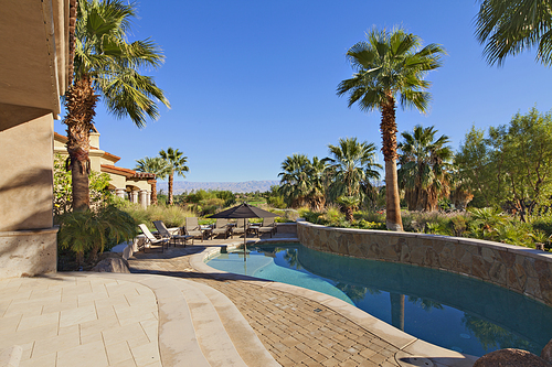 Swimming pool in luxury mansion