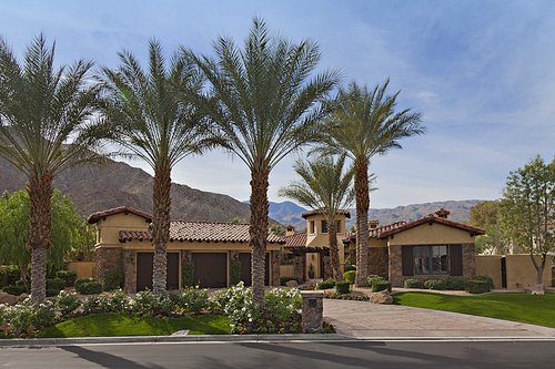 Facade of a luxurious villa