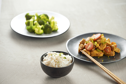 Delicious soy sauce chicken with rice - asian food style