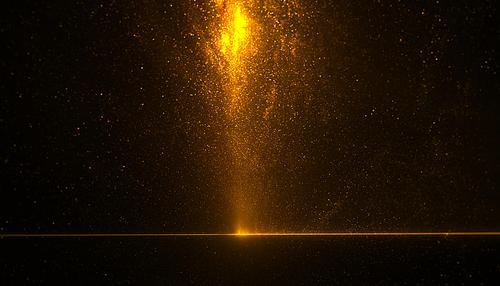 golden sparkle energy burst in the sky wallpaper