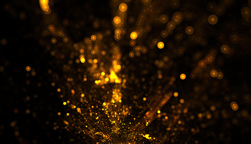 gold glitter particles explosion bokeh background