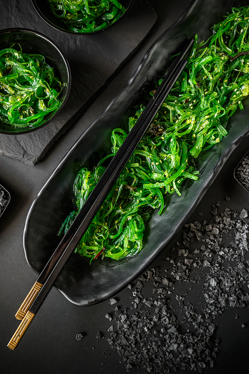 Wakame seaweed salad, popular and delicious japanese food appetizer