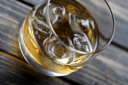 Close-up of whisky glass